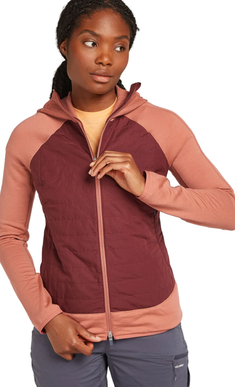 Quantum Merino Blend Hybrid Long Sleeve Zip Hoodie - Women's