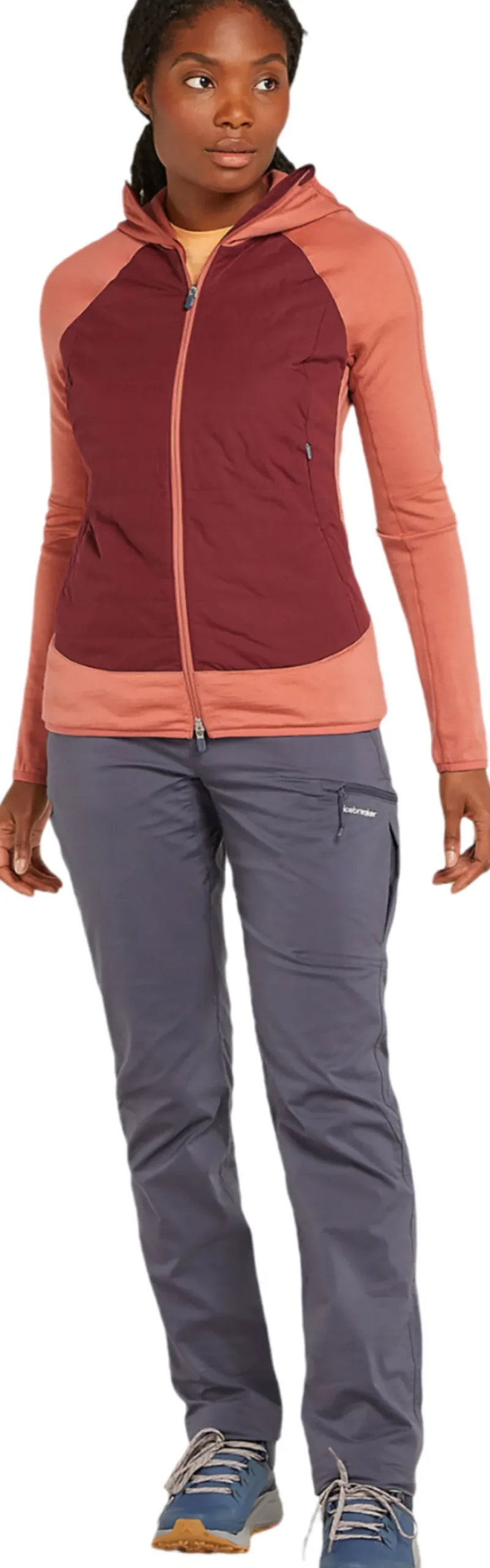 Quantum Merino Blend Hybrid Long Sleeve Zip Hoodie - Women's
