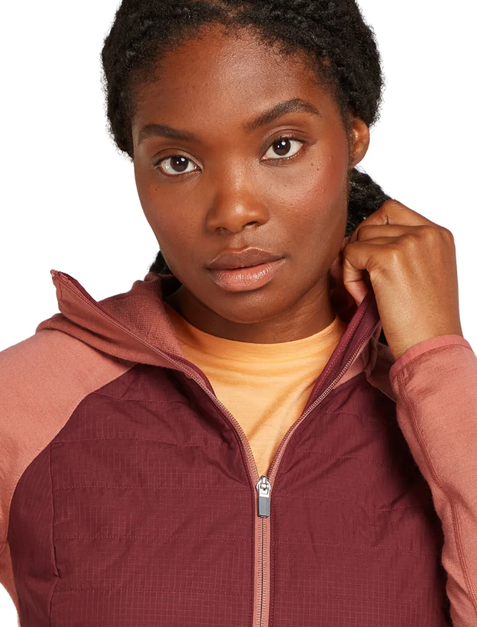 Quantum Merino Blend Hybrid Long Sleeve Zip Hoodie - Women's