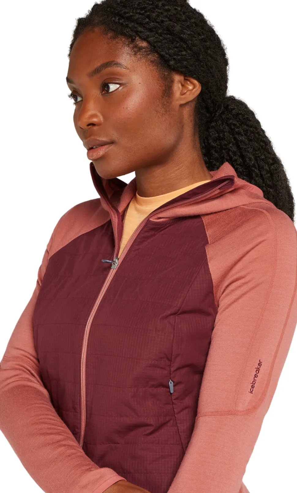 Quantum Merino Blend Hybrid Long Sleeve Zip Hoodie - Women's
