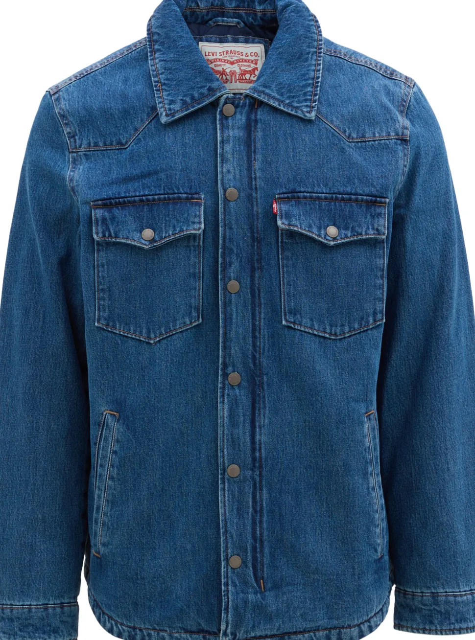 Quilted Lining Western Shacket - Men's