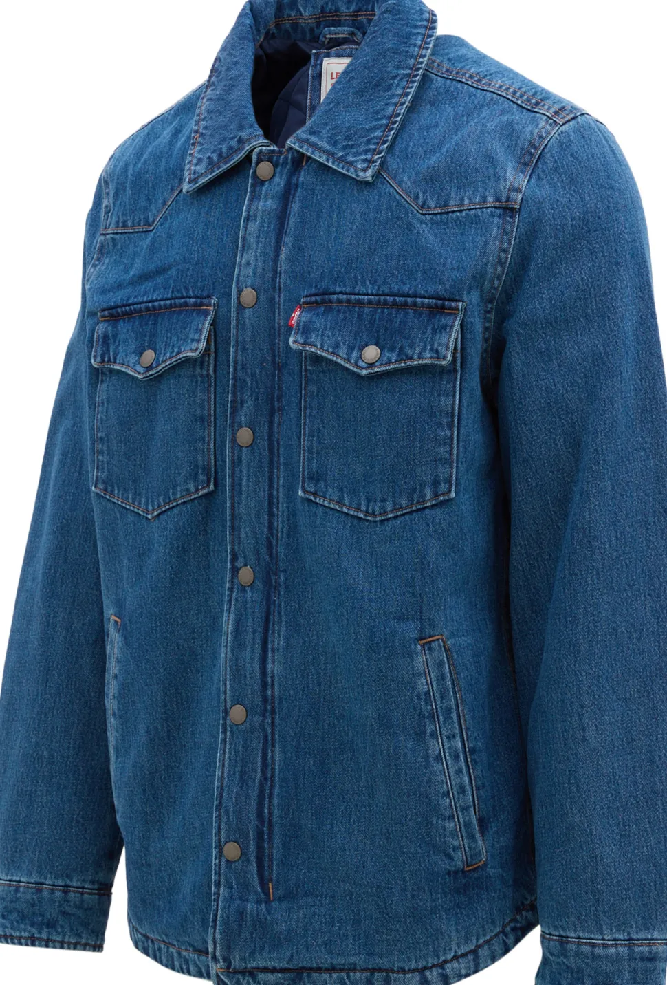 Quilted Lining Western Shacket - Men's
