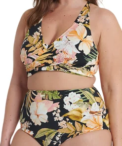Retro High-Waist Plus Size Bikini Bottom - Women's