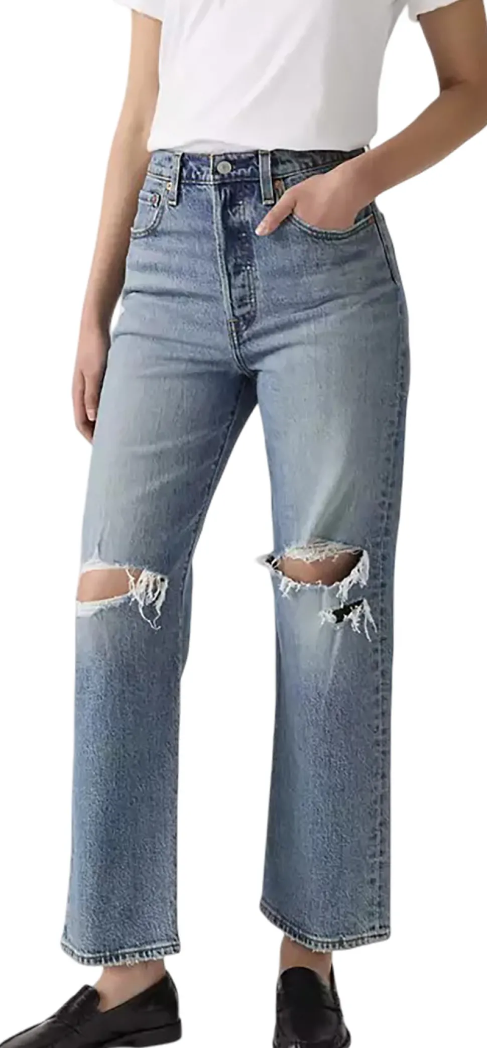 Ribcage Straight Ankle Jeans - Women's