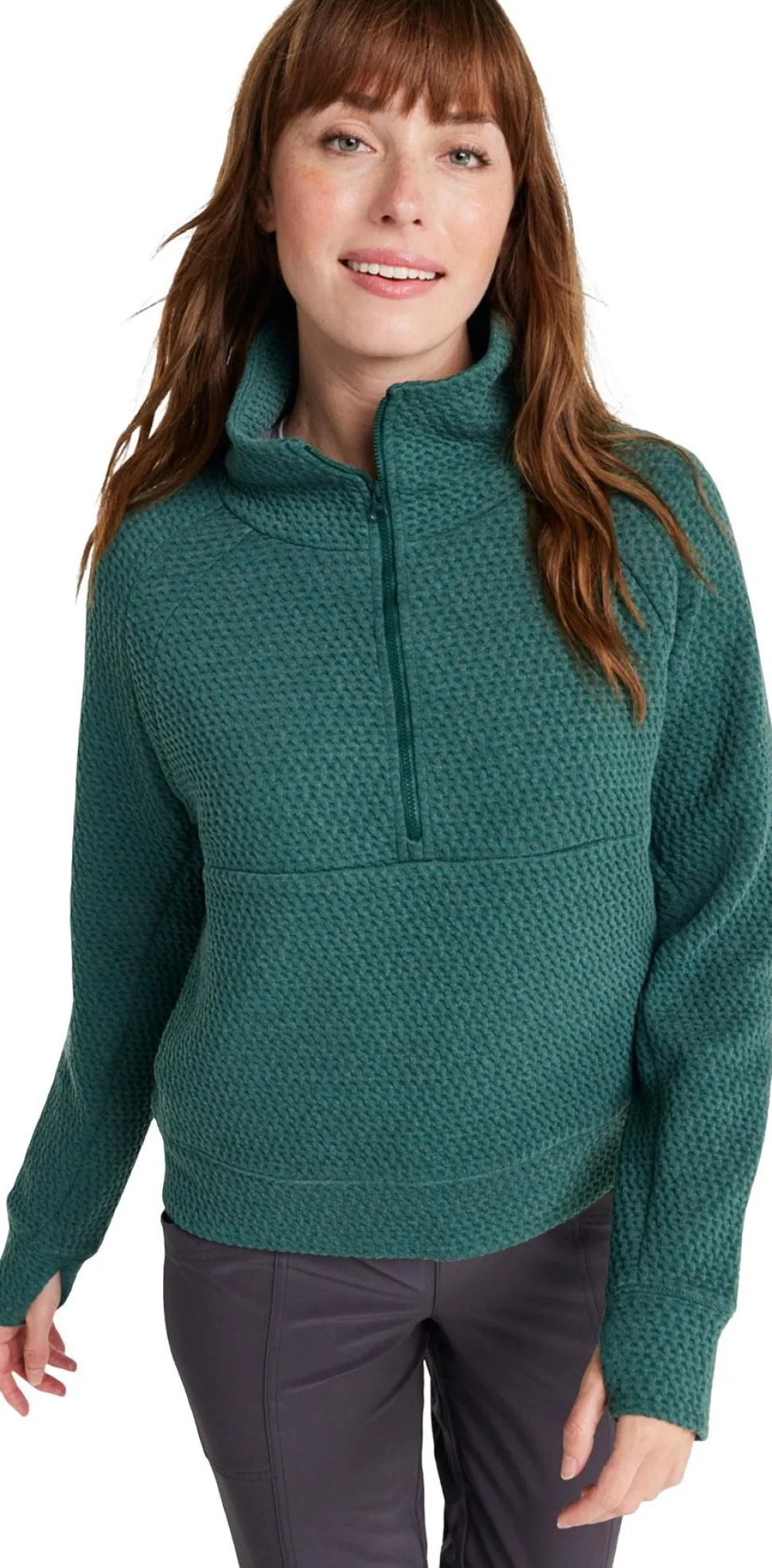 Ridgeknit Oversized Half-Zip Pullover - Women's