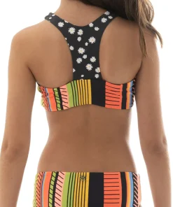 Roman Stripe Basket Bikini Set - Girl's