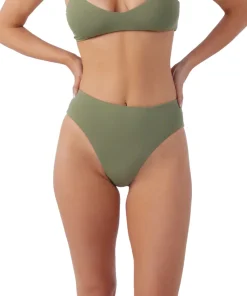 Saltwater Solids Max Solid High Rise Bikini Bottom - Women's