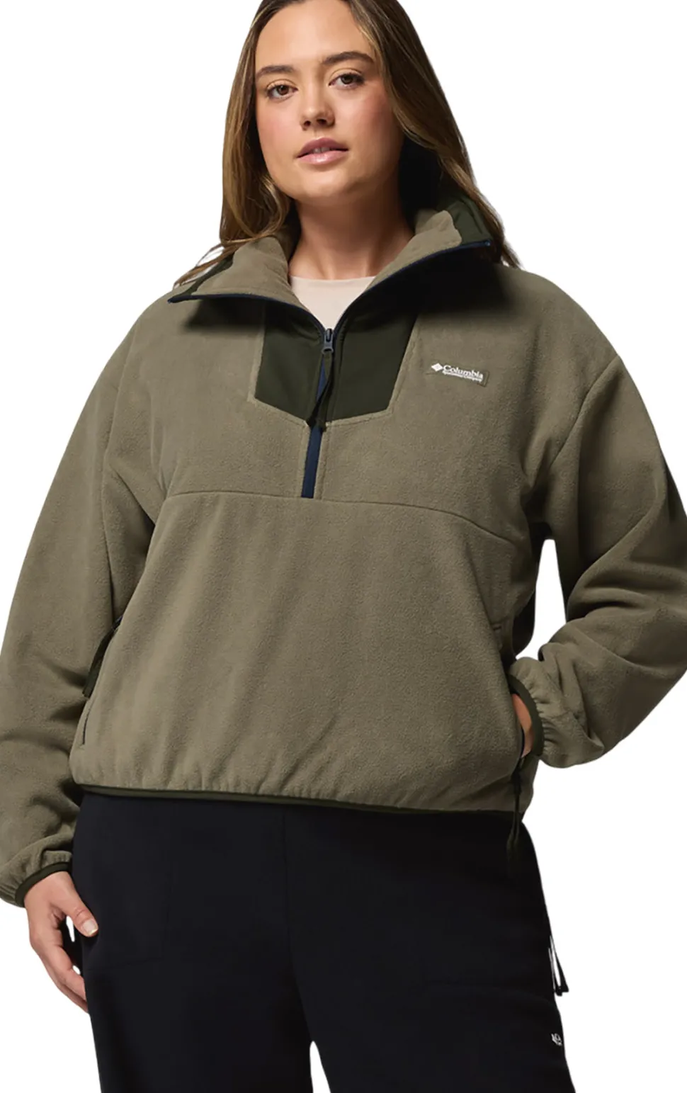 Sequoia Grove Plus Size Half Zip Fleece Pullover - Women's
