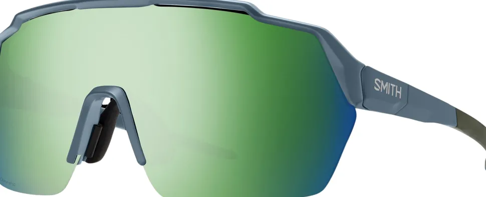 Shift Split Mag Sunglasses - Matte Stone/Moss - ChromaPop Green Mirror Lens - Unisex