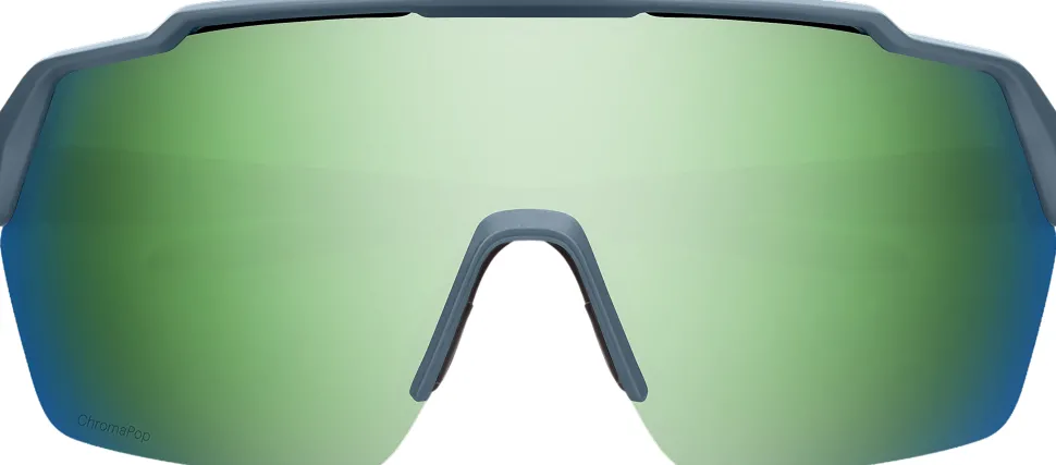 Shift Split Mag Sunglasses - Matte Stone/Moss - ChromaPop Green Mirror Lens - Unisex