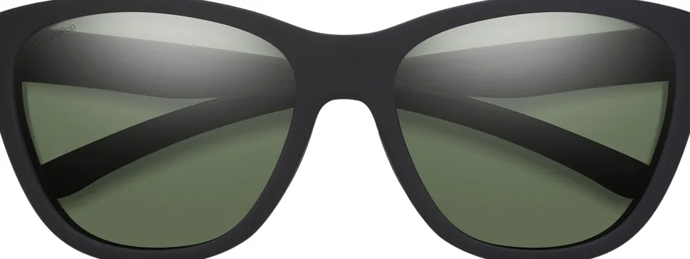 Shoal Sunglasses - Matte Black - ChromaPop Polarized Gray Green Lens - Women's