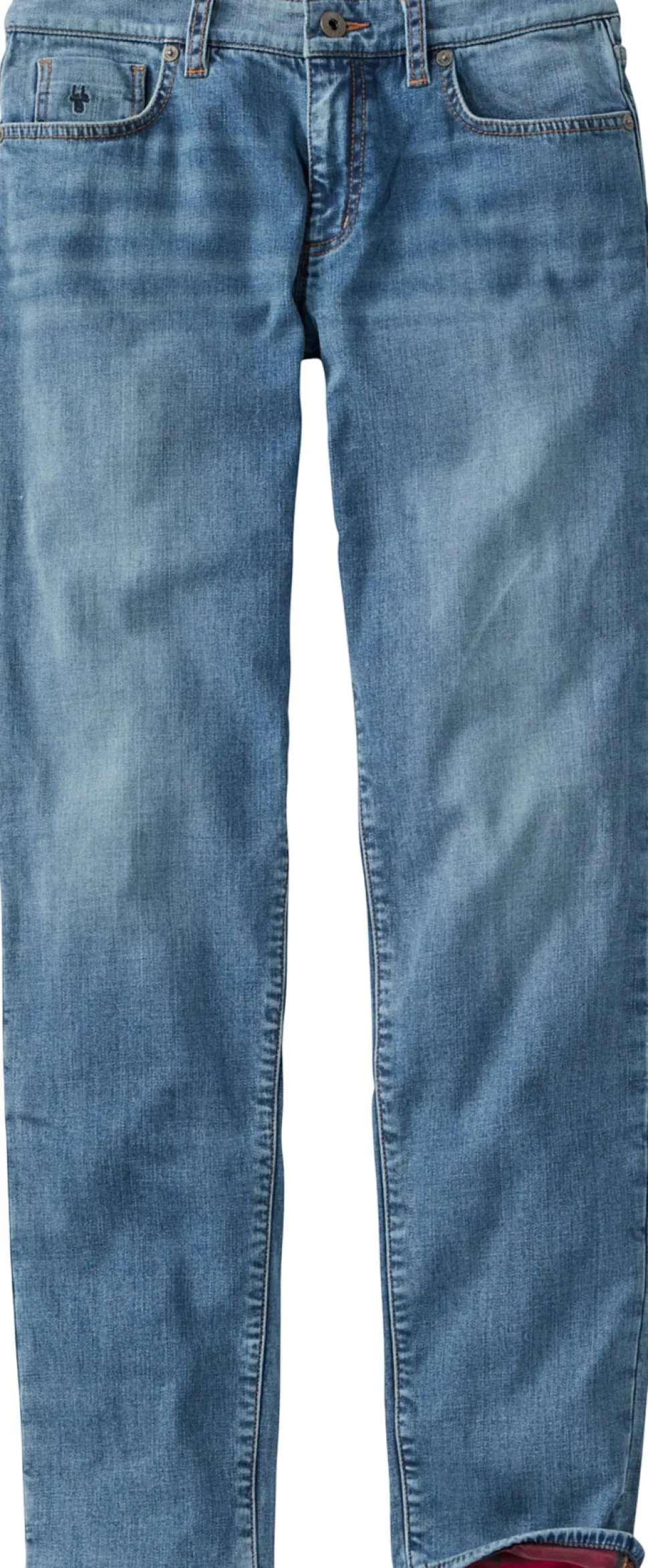 Signature Lined Low-Rise Straight-Leg Flannel-Lined Boyfriend Jeans - Women's