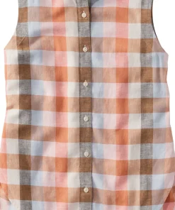 Signature Linen-Blend Button-Front Sleeveless Shirt - Women's