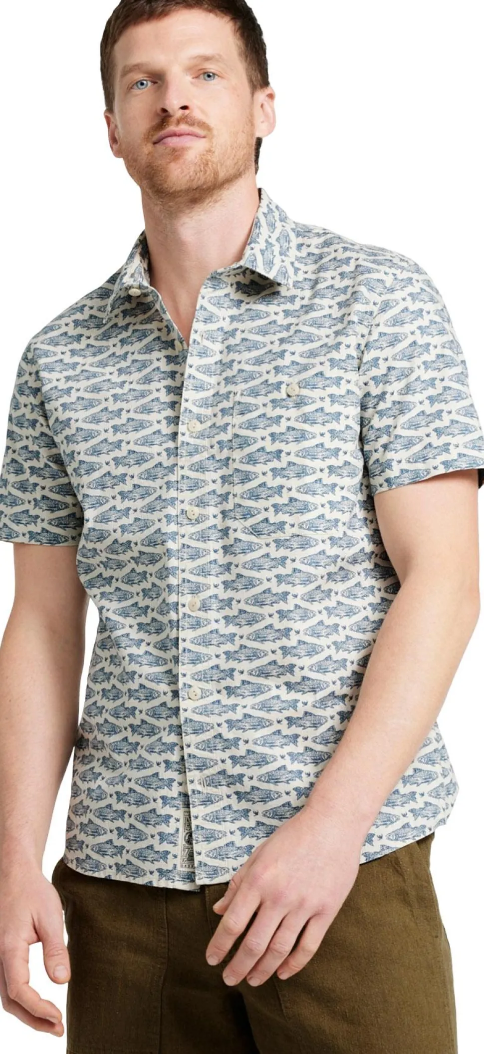 Signature Vacationland Slim Fit Short Sleeve Shirt - Men's