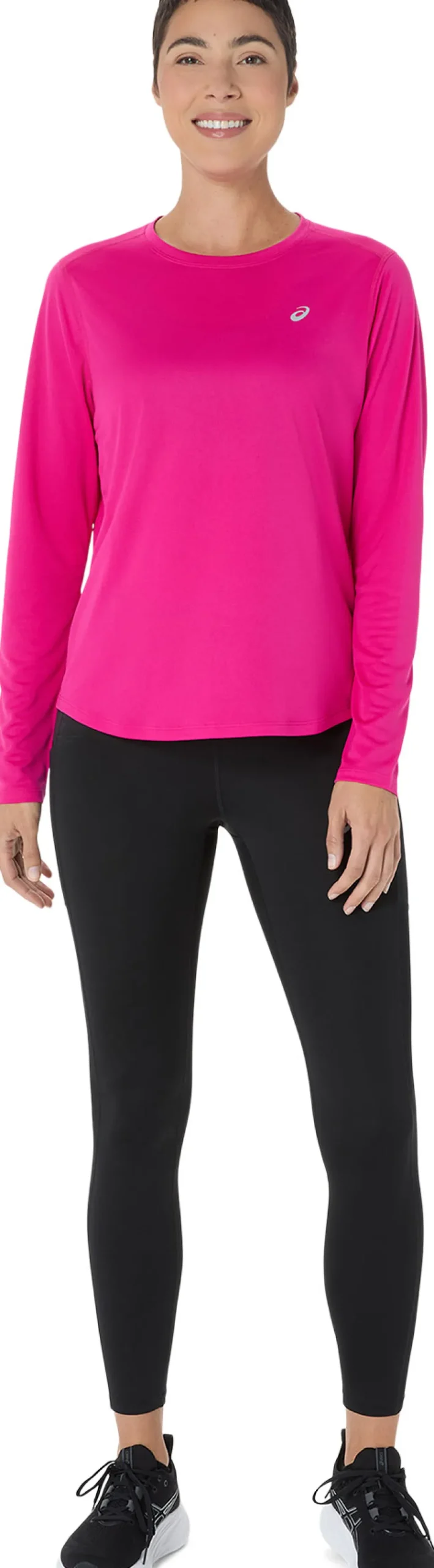 Silver Long Sleeve Running Top - Women's