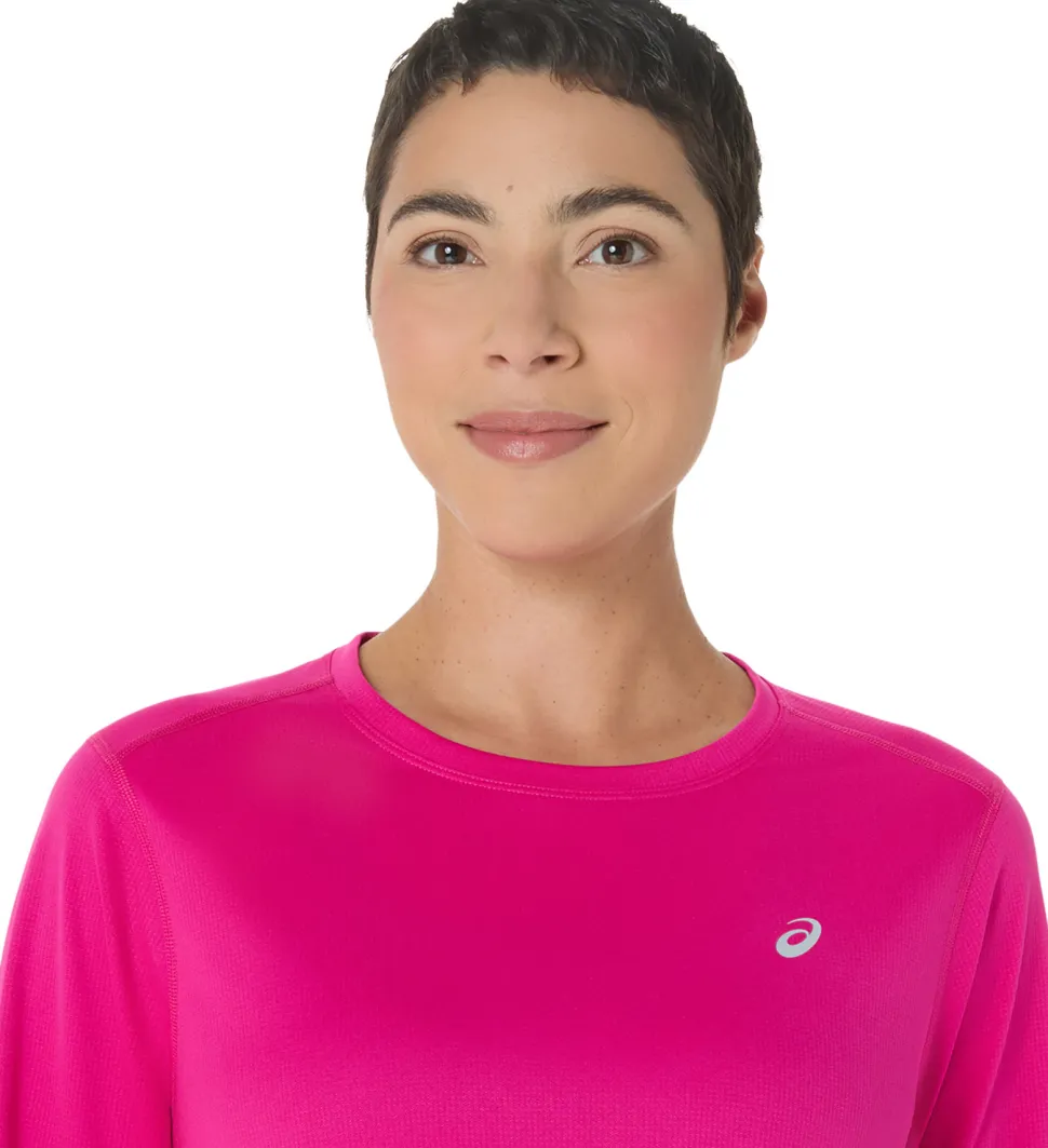 Silver Long Sleeve Running Top - Women's