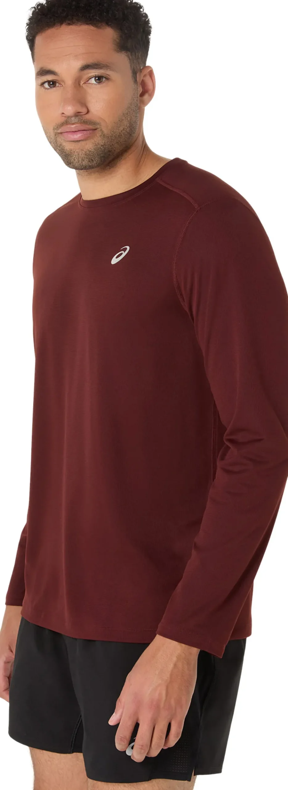 Silver Long Sleeve Running Top - Men's
