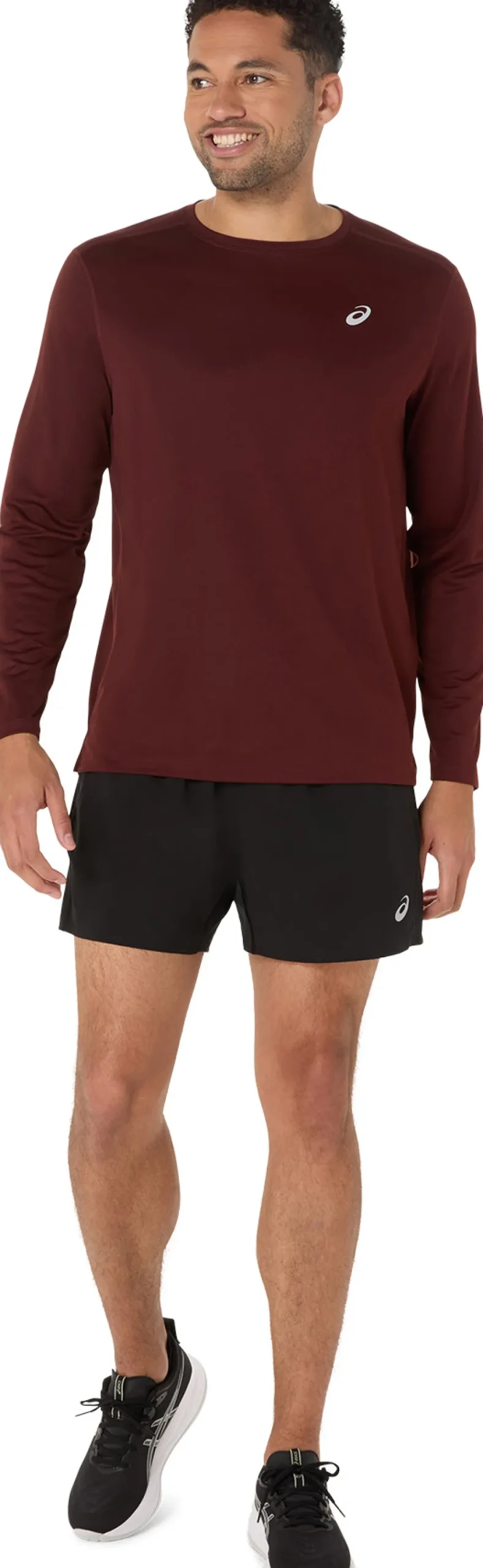 Silver Long Sleeve Running Top - Men's