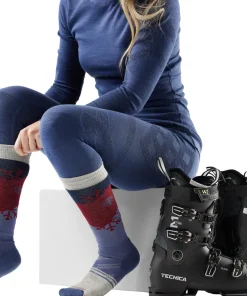 Ski Snowpocalypse Pattern OTC Socks - Women's