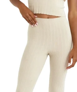 Soft Knit Rib Flare Pants - Women's