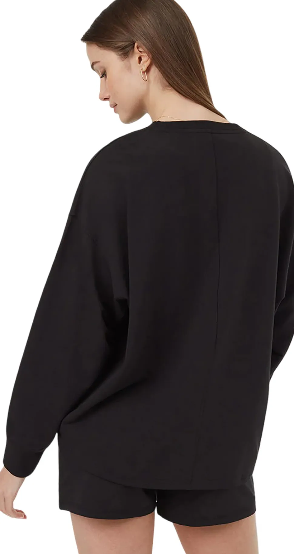 SoftTerry Light Seamed Fleece Sweatshirt - Women's