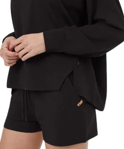 SoftTerry Light Seamed Fleece Sweatshirt - Women's