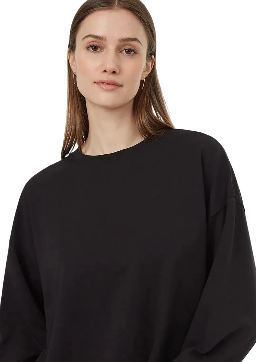 SoftTerry Light Seamed Fleece Sweatshirt - Women's
