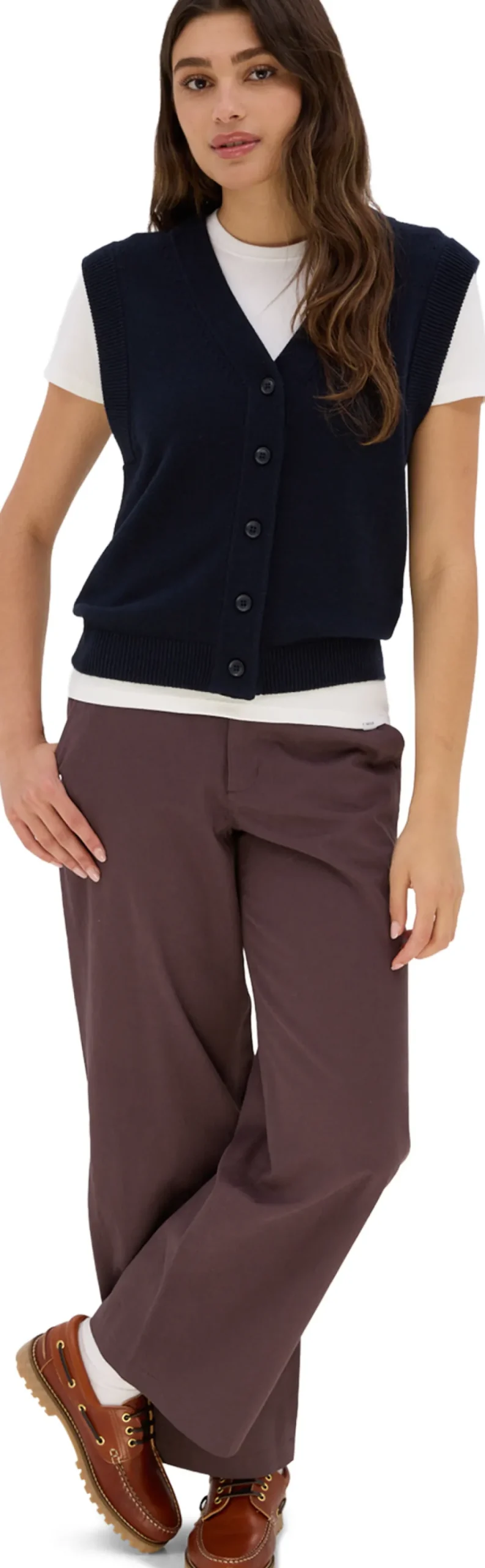 Soho Midweight Merino Blend Sweater Knit Vest - Women's