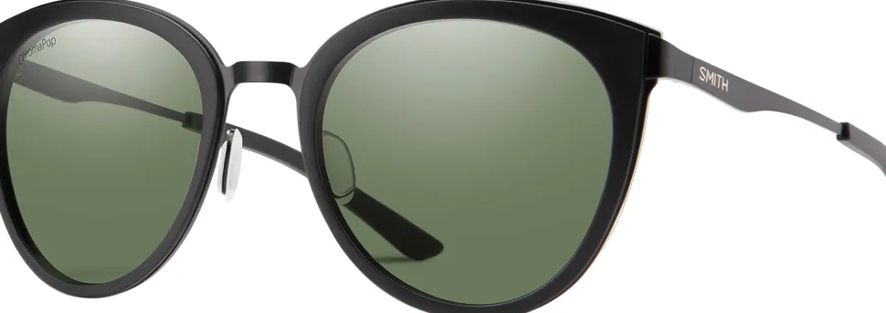 Somerset Sunglasses - Matte Black - ChromaPop Polarized Gray Green Lens - Women's