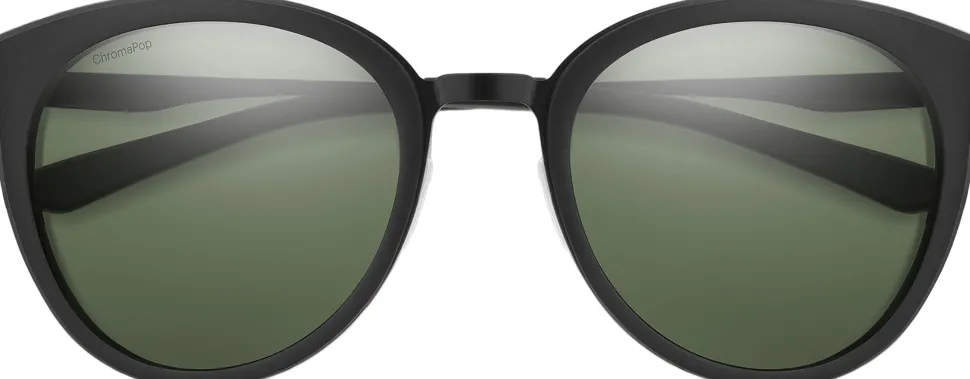 Somerset Sunglasses - Matte Black - ChromaPop Polarized Gray Green Lens - Women's