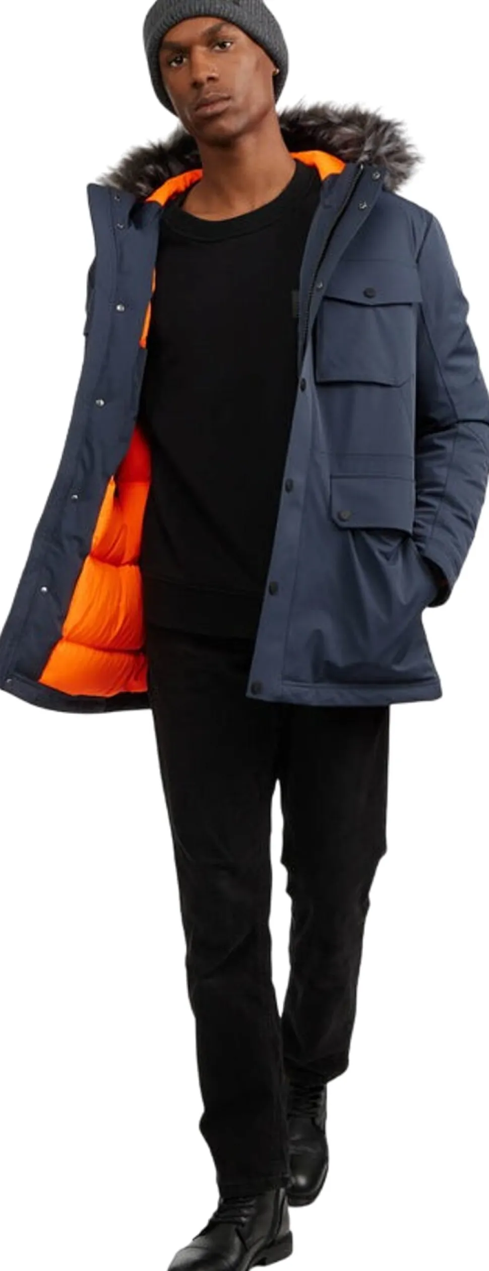 Soren Parka With Faux Fur Trim - Men's