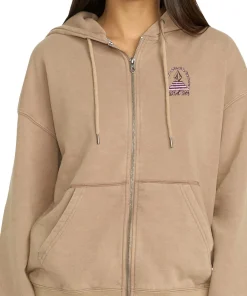 Stone Art Up Zip Sweatshirt - Women's