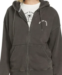 Stone Art Zip Up Hoodie - Women's