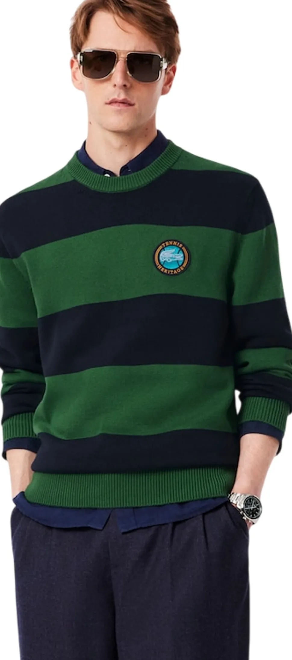 Striped Cotton Jersey Sweater - Men's