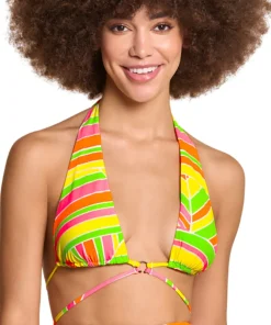 Super 70s Magnetic Sliding Halter Bikini Top - Women's