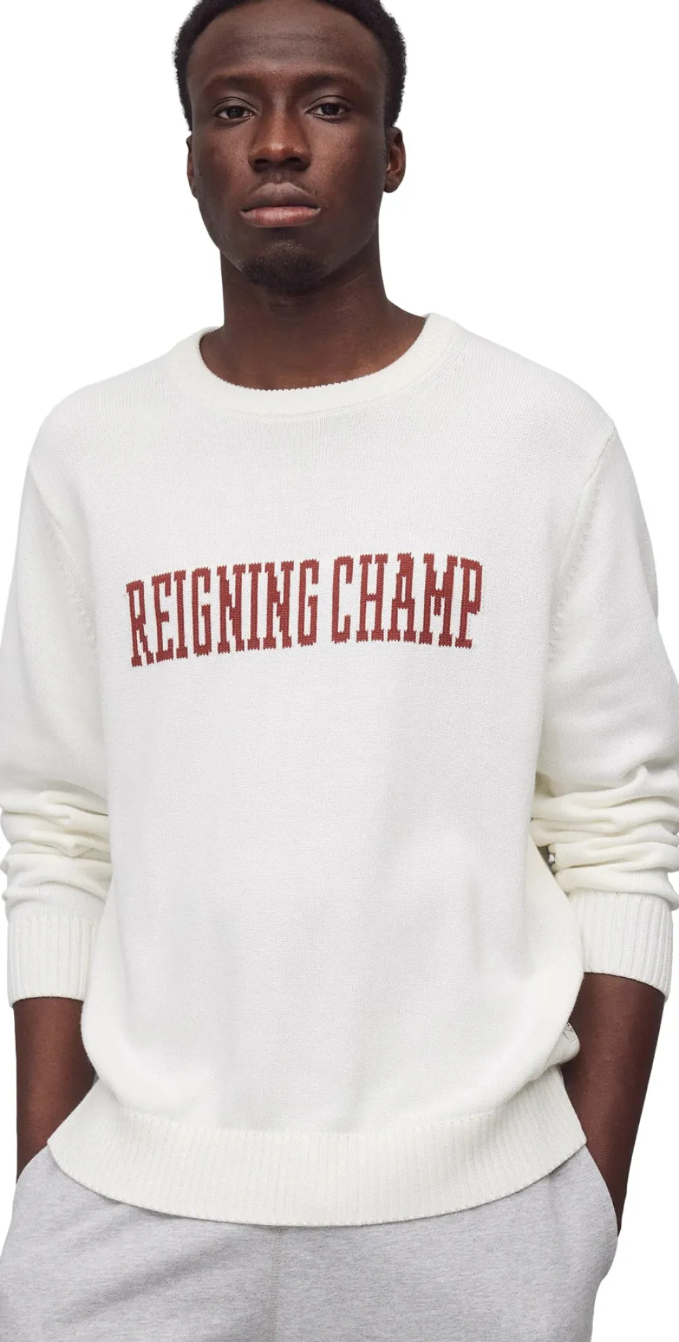 Supima Knit Collegiate Crew Neck Sweater - Men's