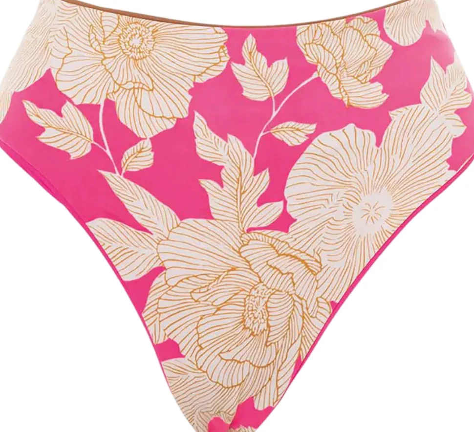 Suzy Babe Radiant Pink High Rise Bikini Bottom - Women's