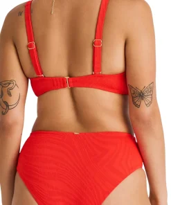 Textured Retro Waist Bikini Bottom - Women's