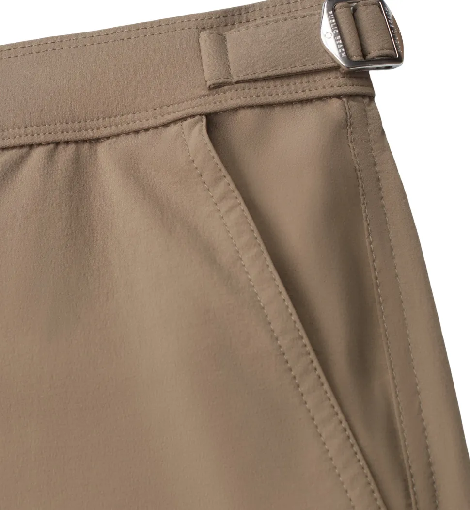 The Lifeguard Keep It Tight Tailored Solid Swim Shorts with Compression Liner 6.5" - Men's
