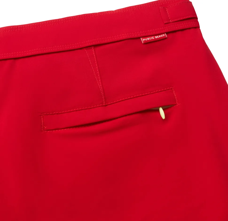 The Lifeguard Keep It Tight Tailored Solid Swim Shorts with Compression Liner 6.5" - Men's