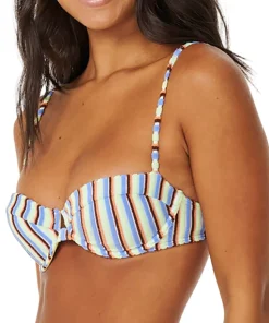 Tropics Stripe Balconette Bikini Top - Women's