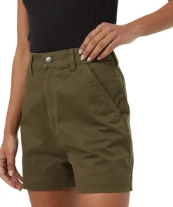 Twill High Waist Shorts - Women's