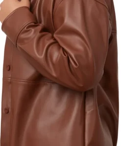 Vegan Leather Overshirt - Women's