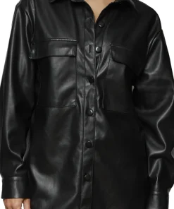 Vegan Leather Shacket - Women's