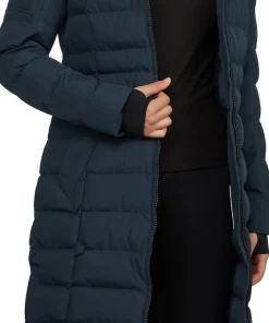 Venice Long Puffer Jacket with Removable Faux Fur Trim - Women's