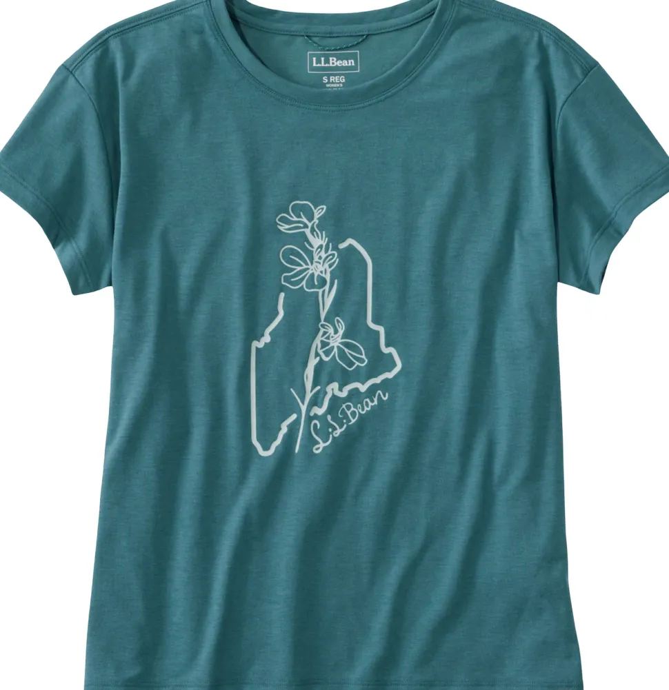 Vista Camp Short Sleeve Crew Neck Graphic T-Shirt - Women's