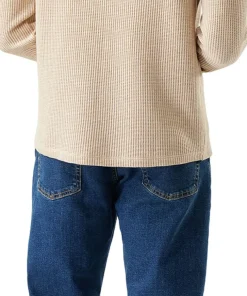 Waffle Long Sleeve Henley - Men's