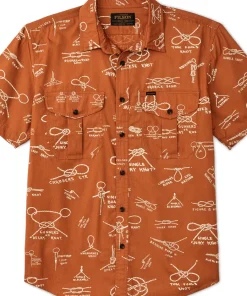 Washed Short Sleeve Feather Cloth Shirt - Men's