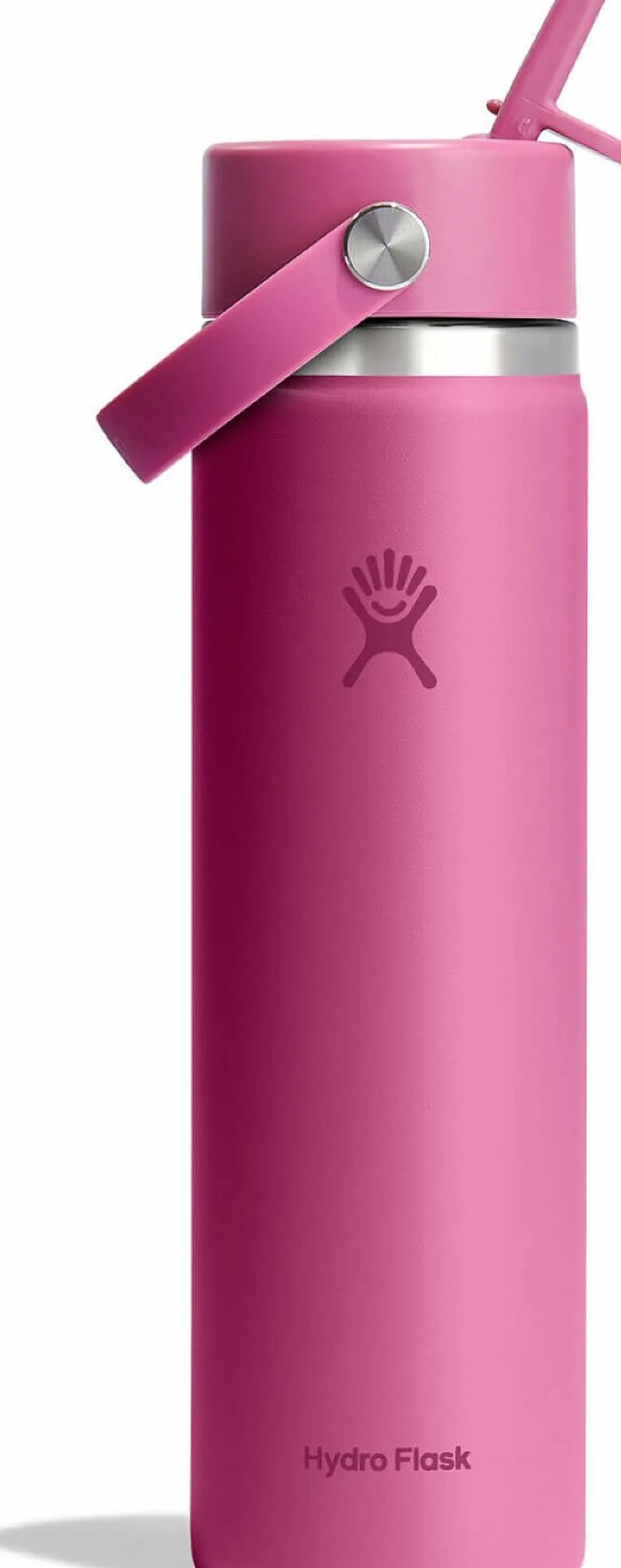 Wide Mouth Water Bottle with Flex Straw Cap 710ml