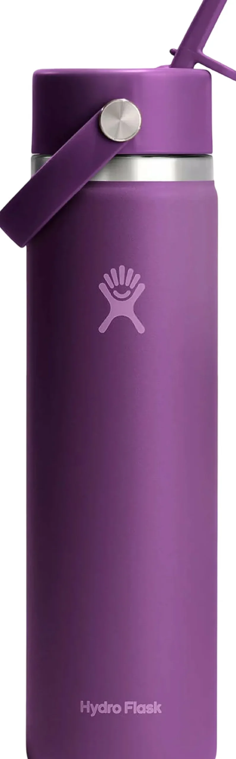 Wide Mouth Water Bottle with Flex Straw Cap 710ml